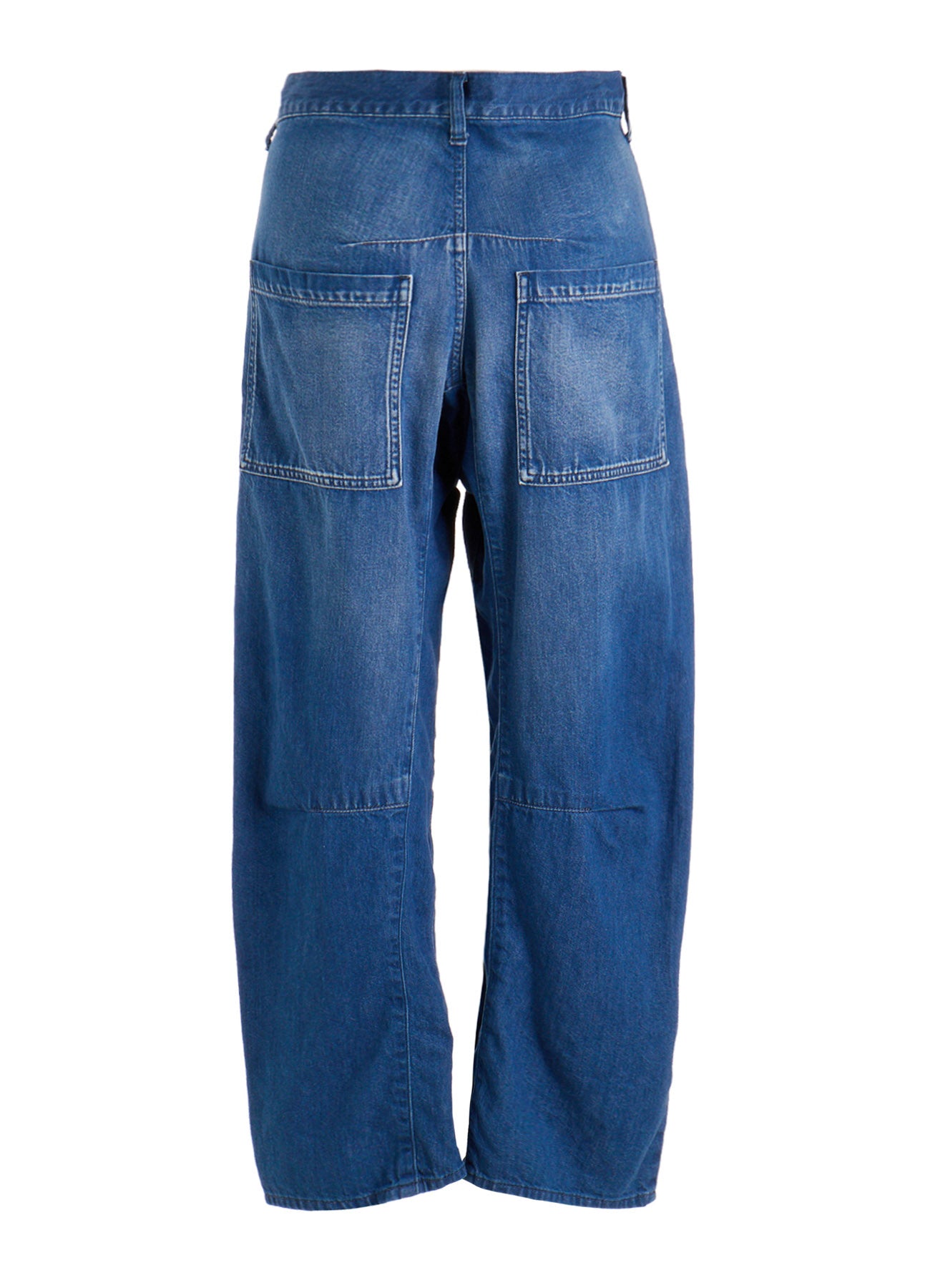 8OZ SPOTTED DENIM WIDE PANTS WITH GUSSET