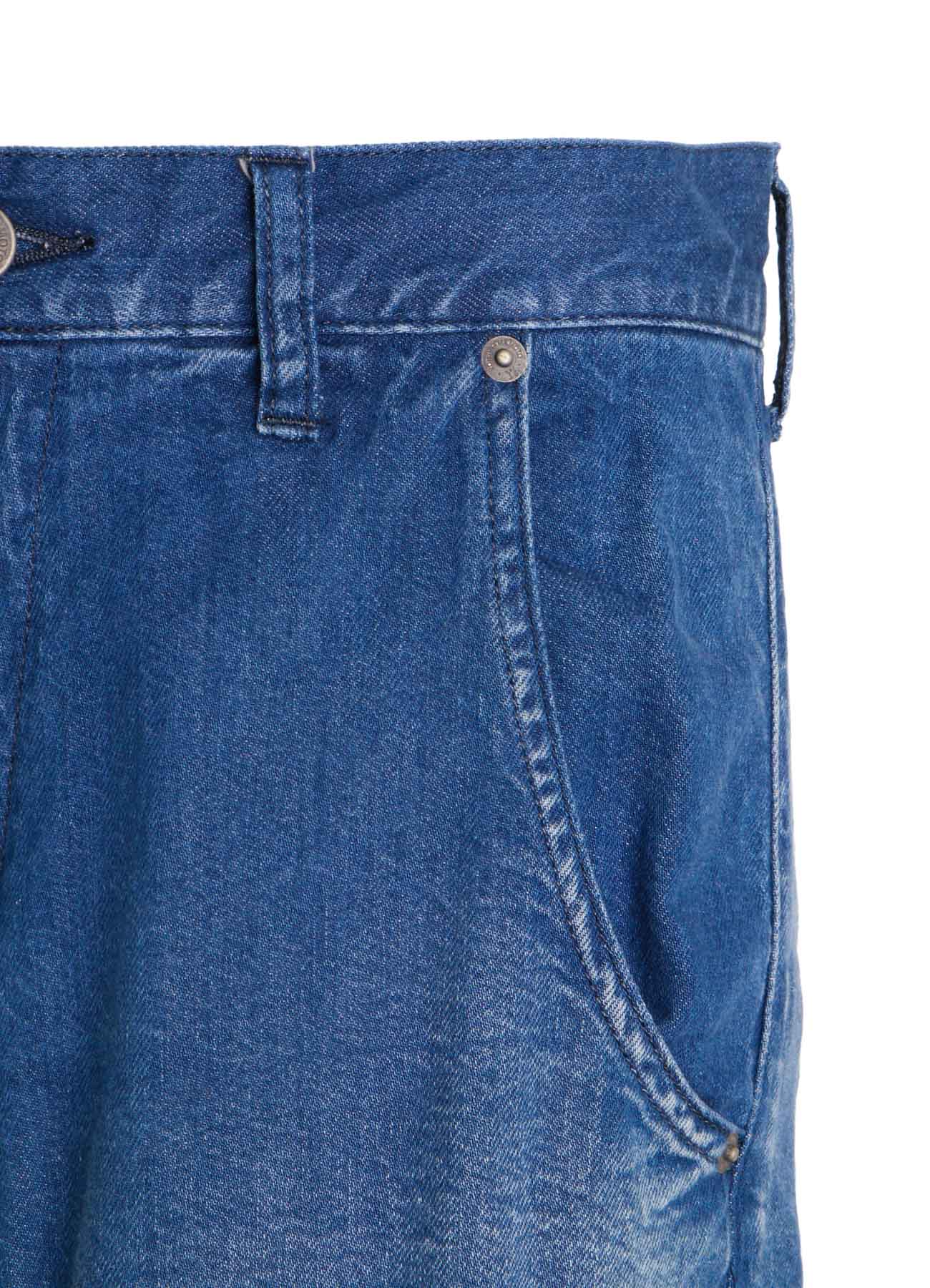 8OZ SPOTTED DENIM WIDE PANTS WITH GUSSET – THE SHOP YOHJI YAMAMOTO