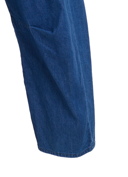 8OZ SPOTTED DENIM WIDE PANTS WITH GUSSET