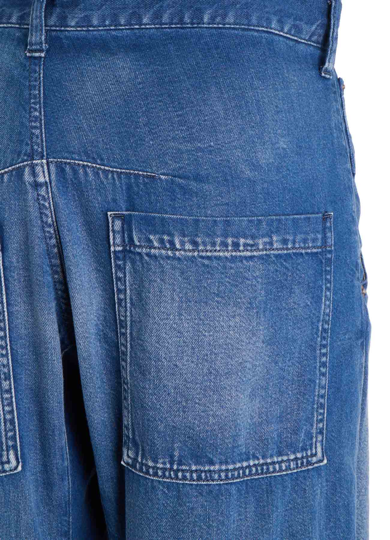 パンツ yohji 10 oz Denim Waist Fold Wide Pants 8OZ SPOTTED DENIM WIDE PANTS WITH GUSSET – THE SHOP YOHJI YAMAMOTO
