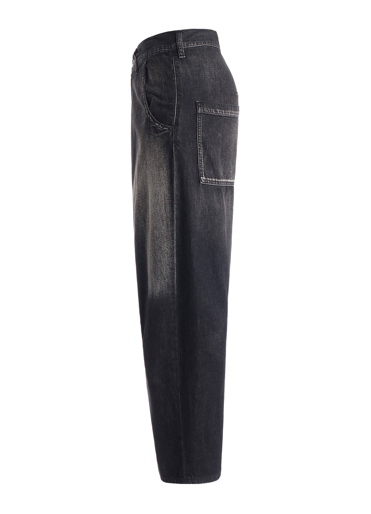 8OZ SPOTTED DENIM WIDE PANTS WITH GUSSET – THE SHOP YOHJI YAMAMOTO