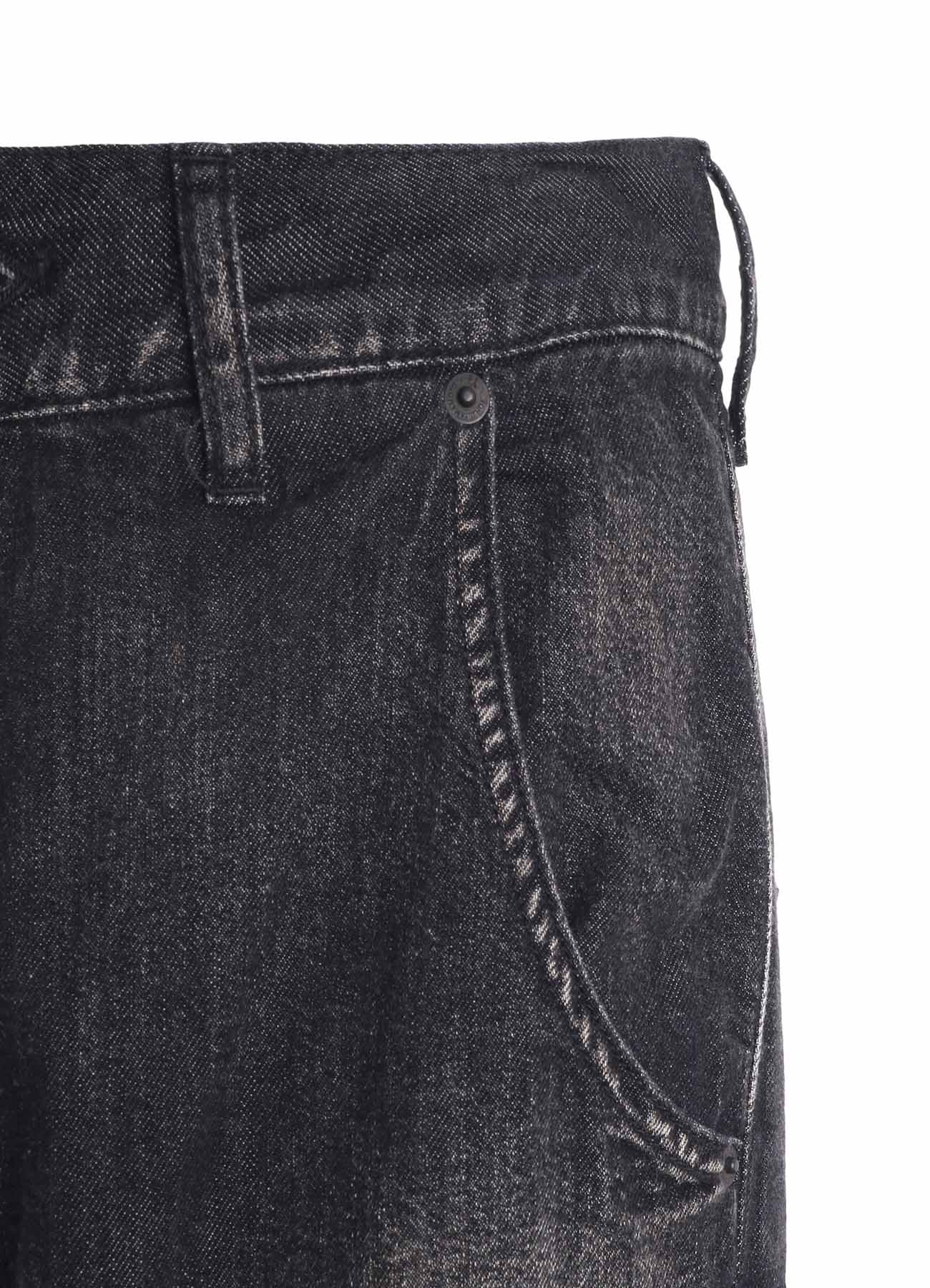 8OZ SPOTTED DENIM WIDE PANTS WITH GUSSET – THE SHOP YOHJI YAMAMOTO