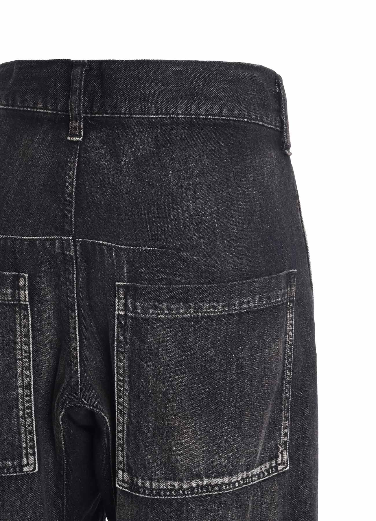 8OZ SPOTTED DENIM WIDE PANTS WITH GUSSET – THE SHOP YOHJI YAMAMOTO