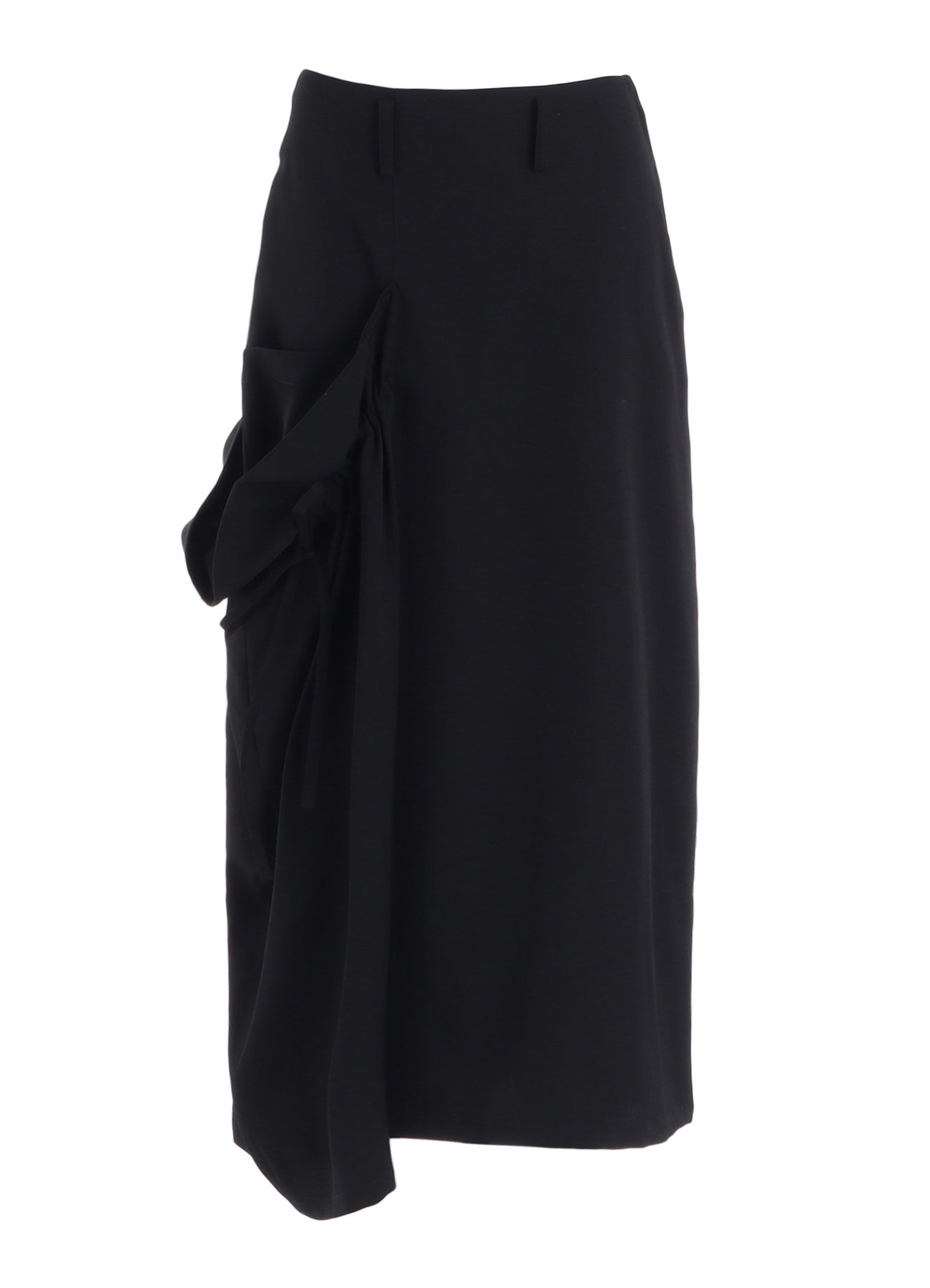 WOOL GABARDINE SIDE GATHERED SKIRT – THE SHOP YOHJI YAMAMOTO