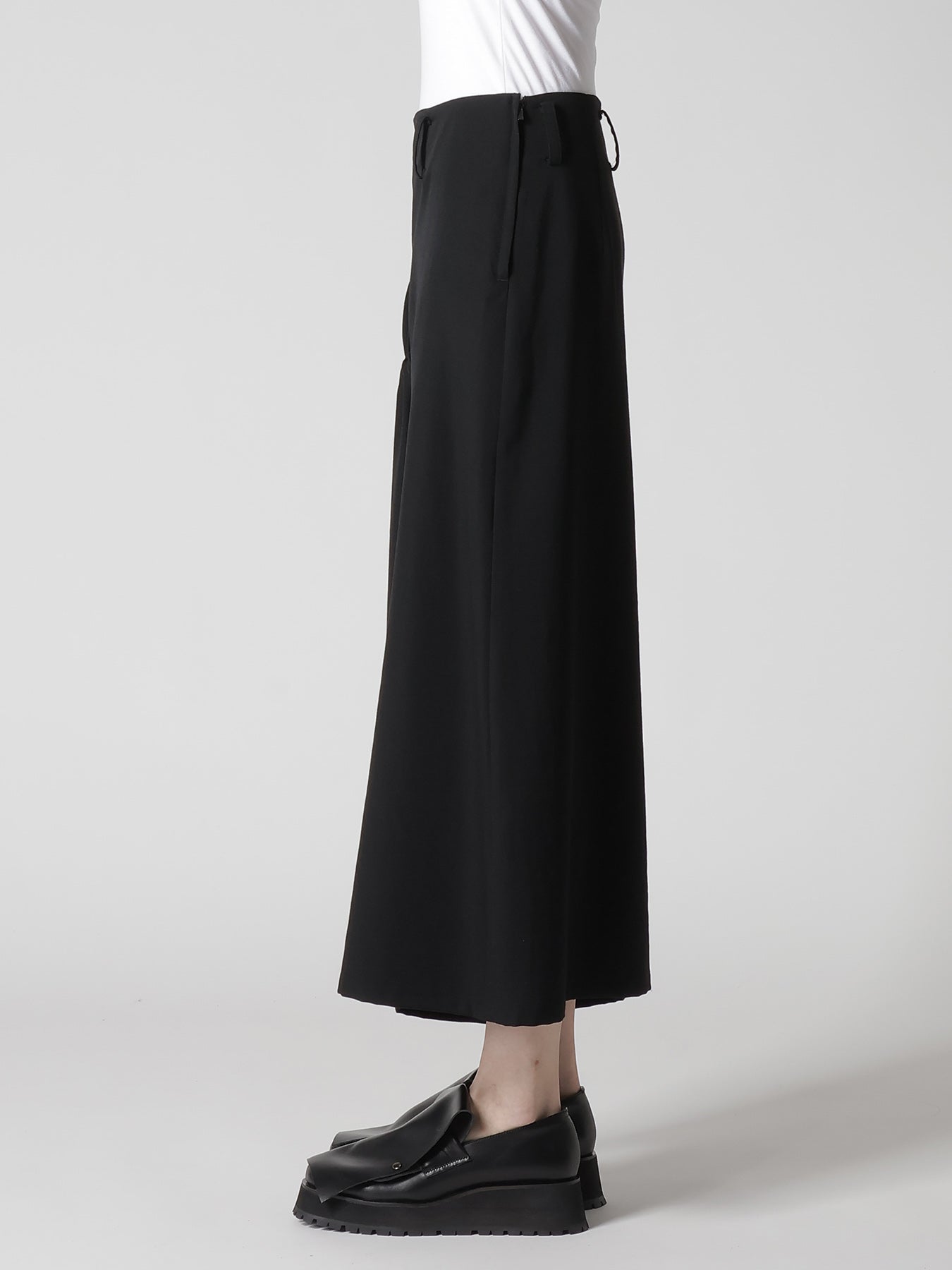 WOOL GABARDINE SIDE GATHERED SKIRT – THE SHOP YOHJI YAMAMOTO