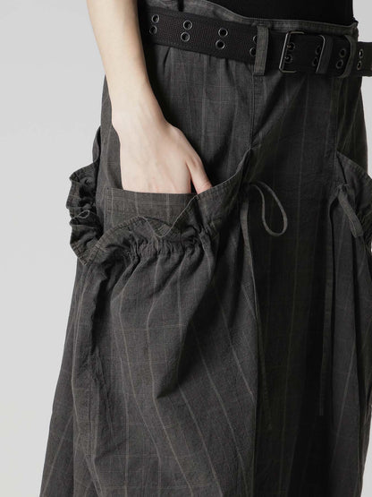 COTTON PLAID GATHER CLOTH S