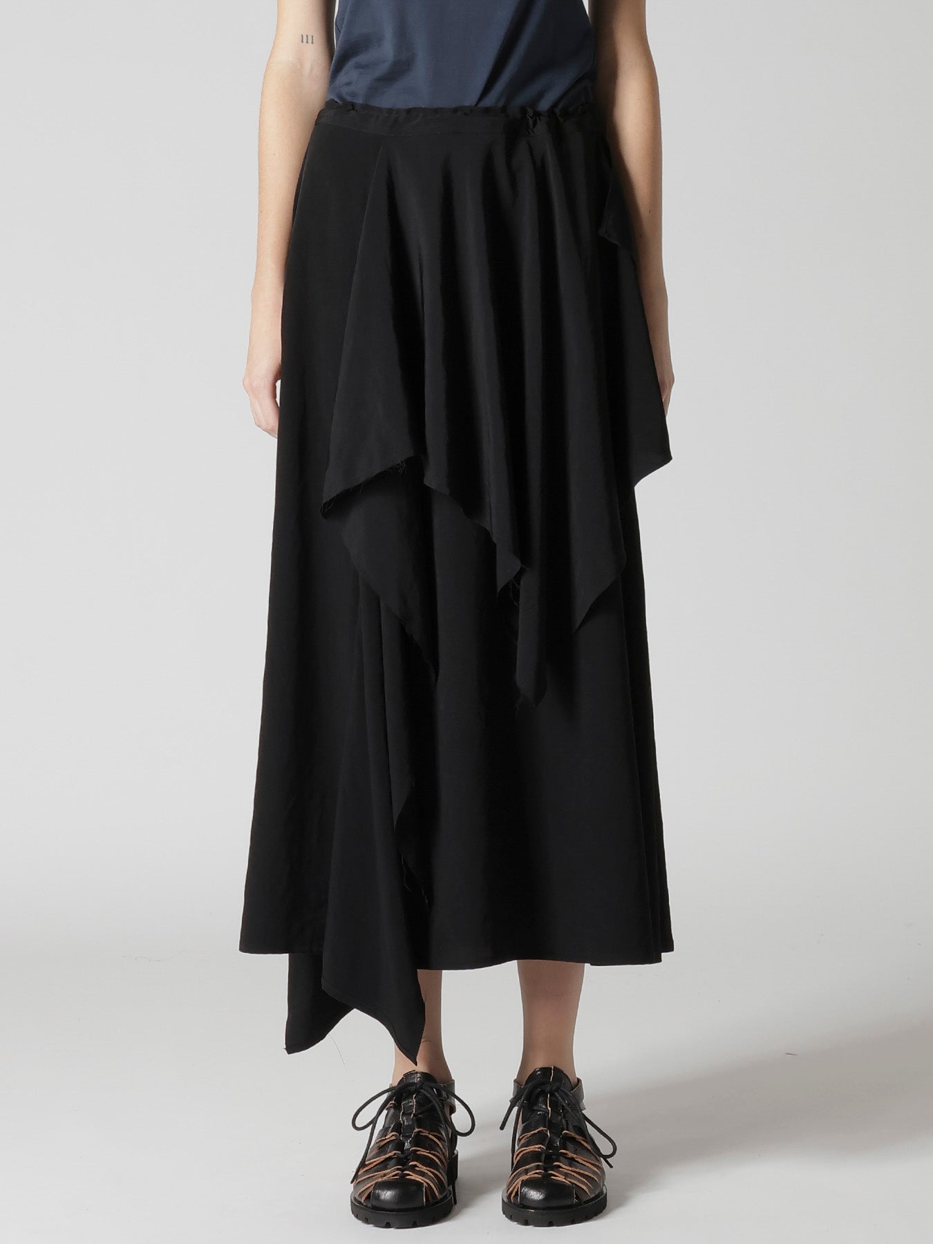 TA/PE CREPE DE CHINE DRAPE SKIRT – THE SHOP YOHJI YAMAMOTO