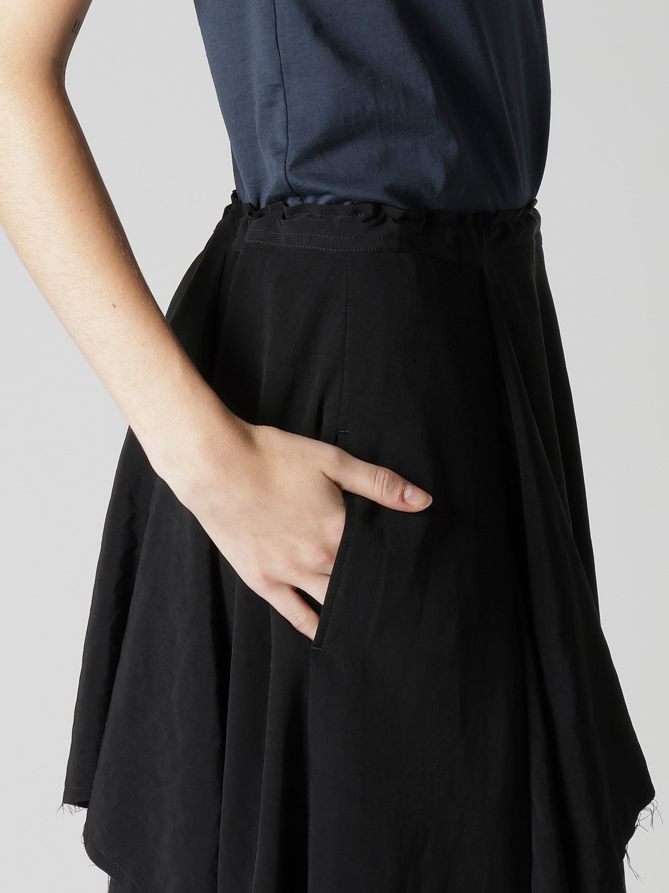 TA/PE CREPE DE CHINE DRAPE SKIRT – THE SHOP YOHJI YAMAMOTO