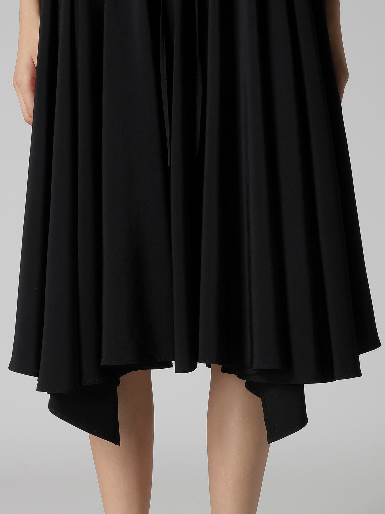 TA/PE CREPE DE CHINE FLARE GATHER SKIRT