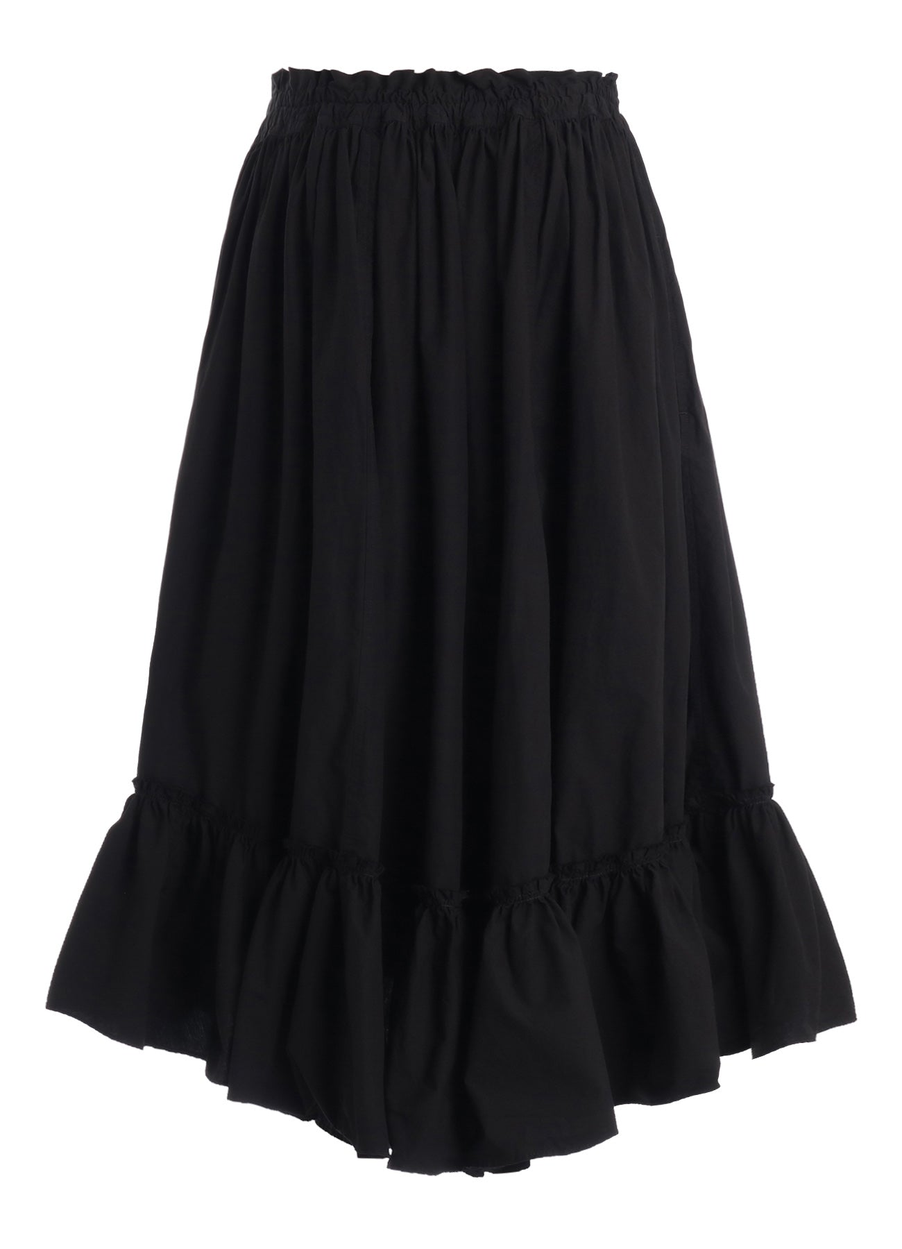 COTTON TYPEWRITER TIERED SKIRT