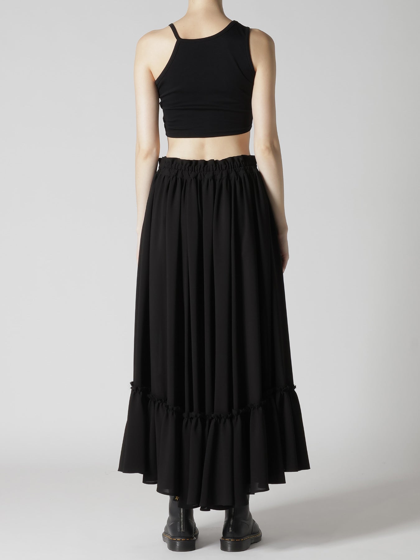 TA/PE GEORGETTE TIERED GATHERED SKIRT