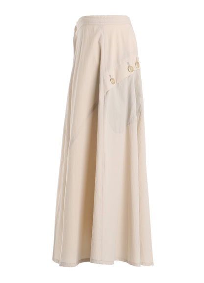 COTTON BROAD POCKET FLARE SKIRT