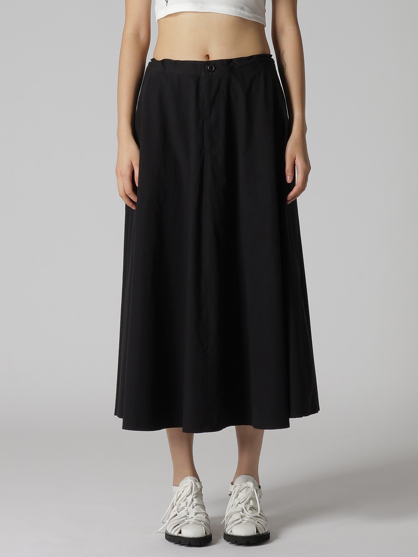 COTTON BROAD POCKET FLARE SKIRT