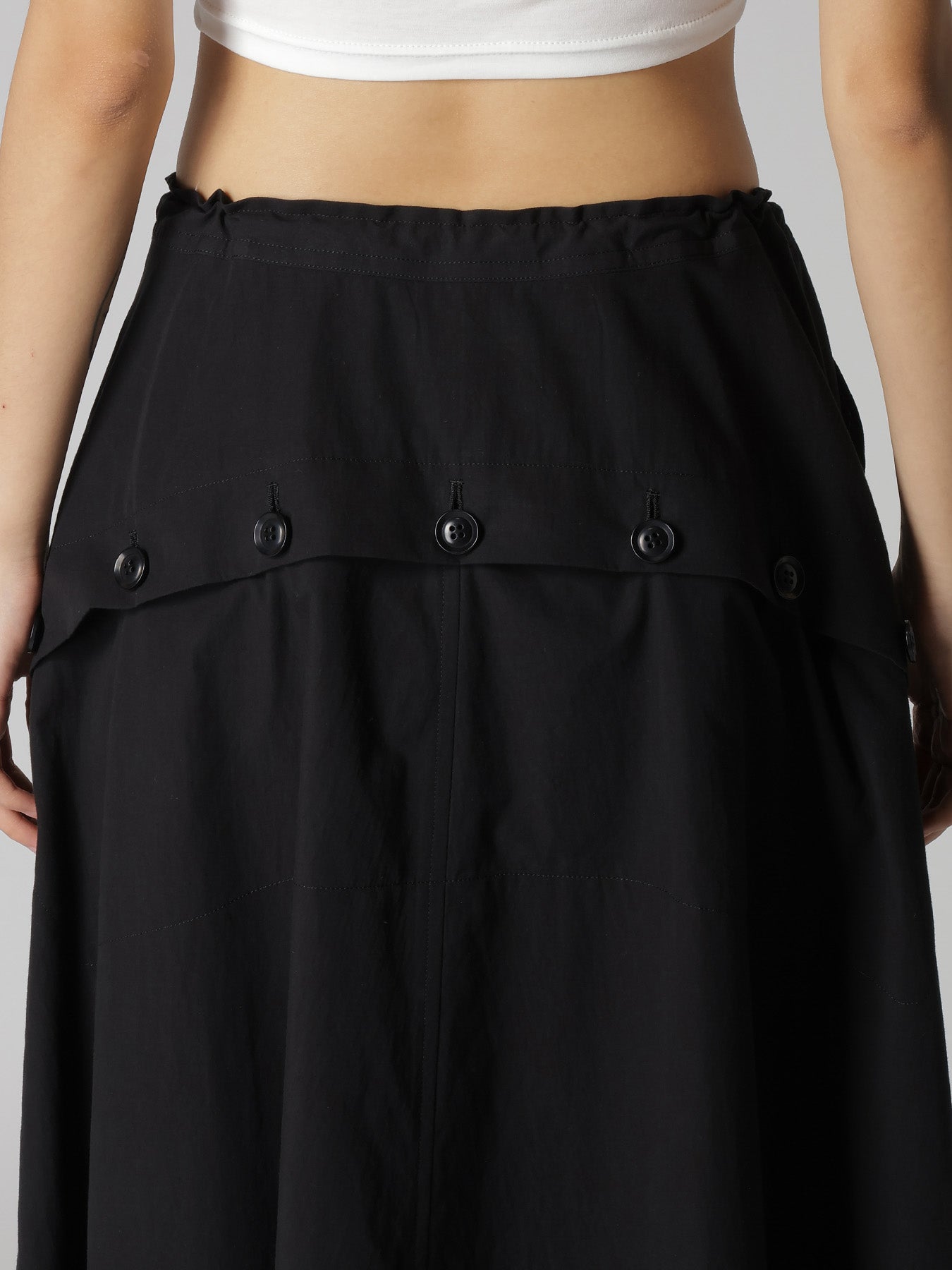 COTTON BROAD POCKET FLARE SKIRT