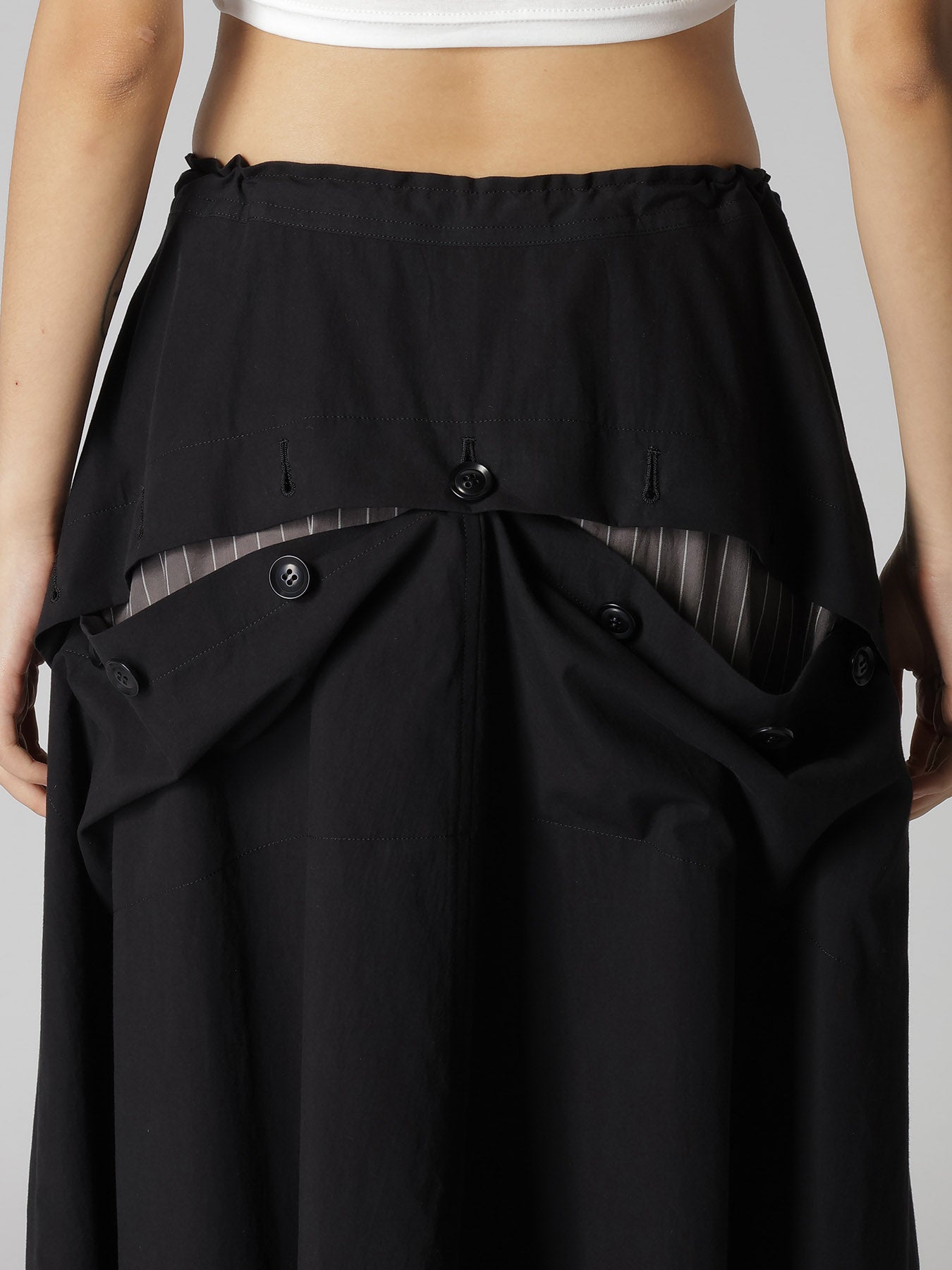 COTTON BROAD POCKET FLARE SKIRT