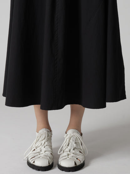 COTTON BROAD POCKET FLARE SKIRT
