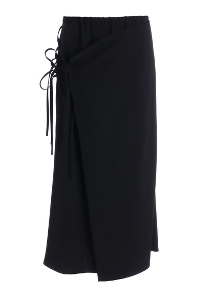 WOOL GABARDINE WRAP SKIRT