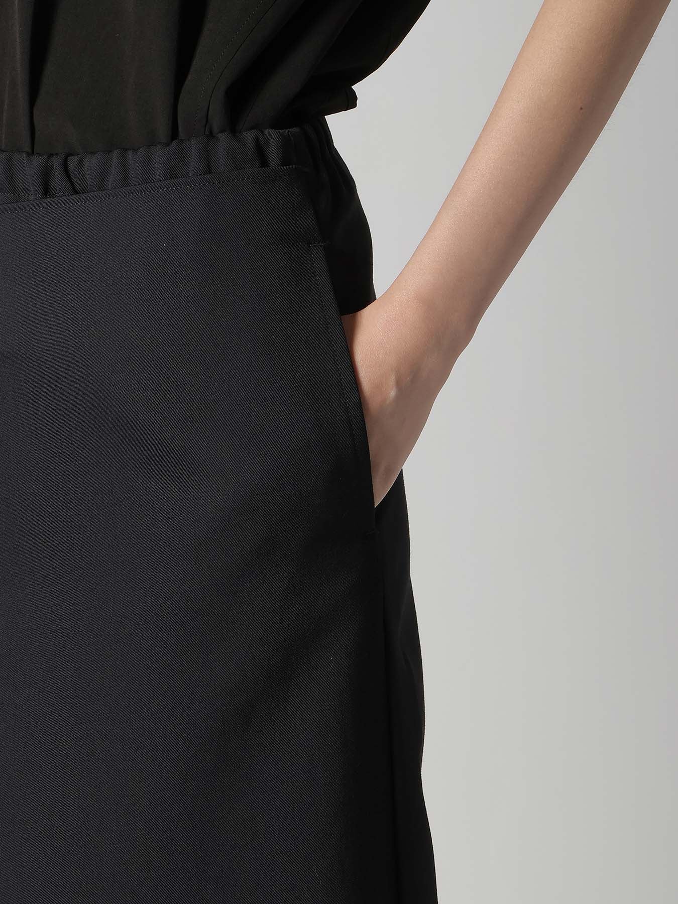 WOOL GABARDINE WRAP SKIRT