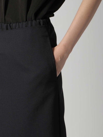 WOOL GABARDINE WRAP SKIRT