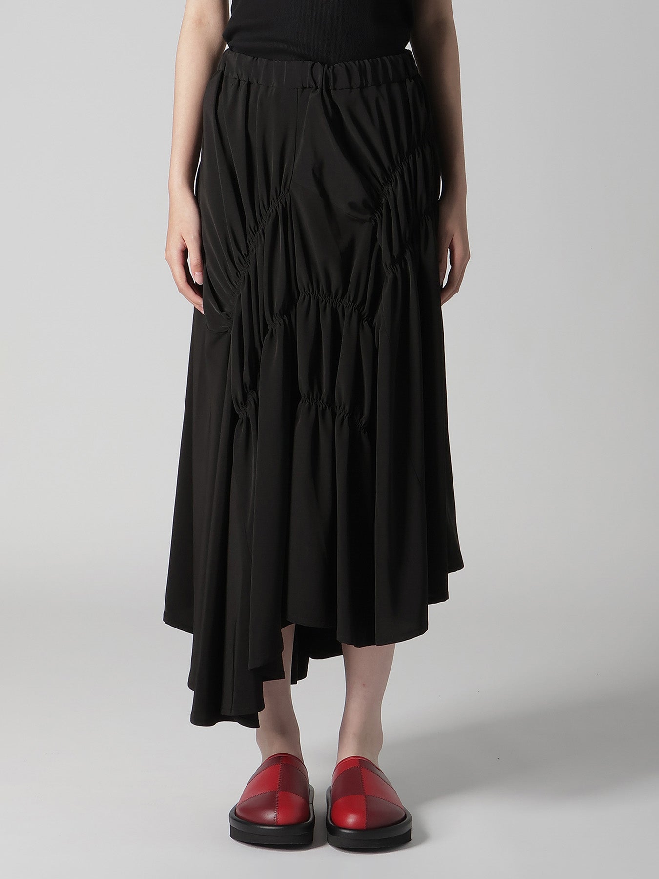 TA/PE SUPER VIYON TUSSER GATHER SKIRT