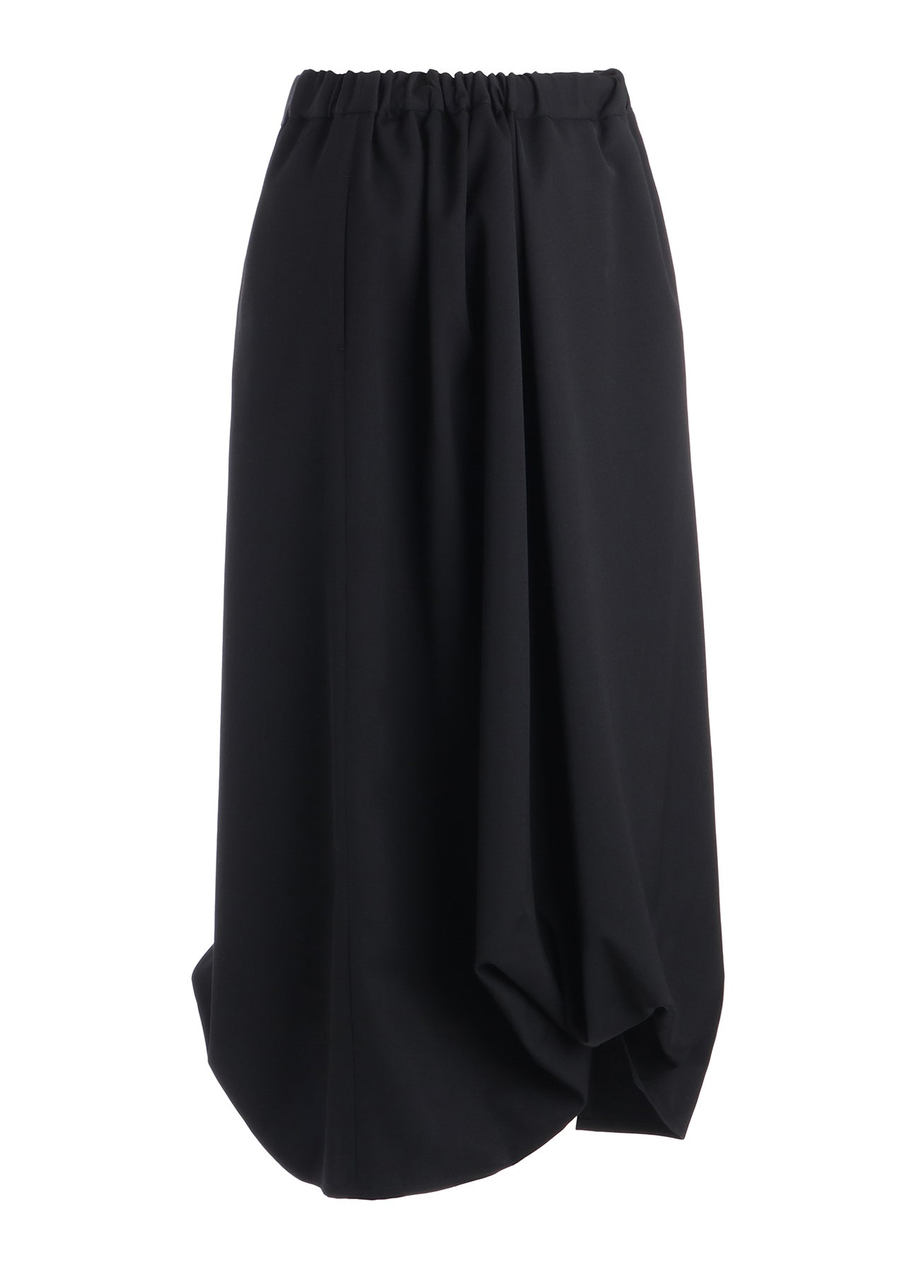 WOOL GABARDINE TUCK SKIRT