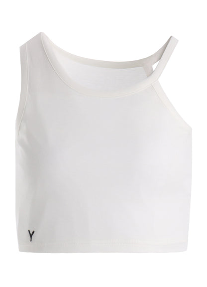 Y" EMBROIDERY CROPPED TEE