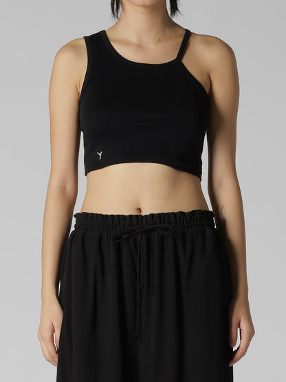 Y" EMBROIDERY CROPPED TEE