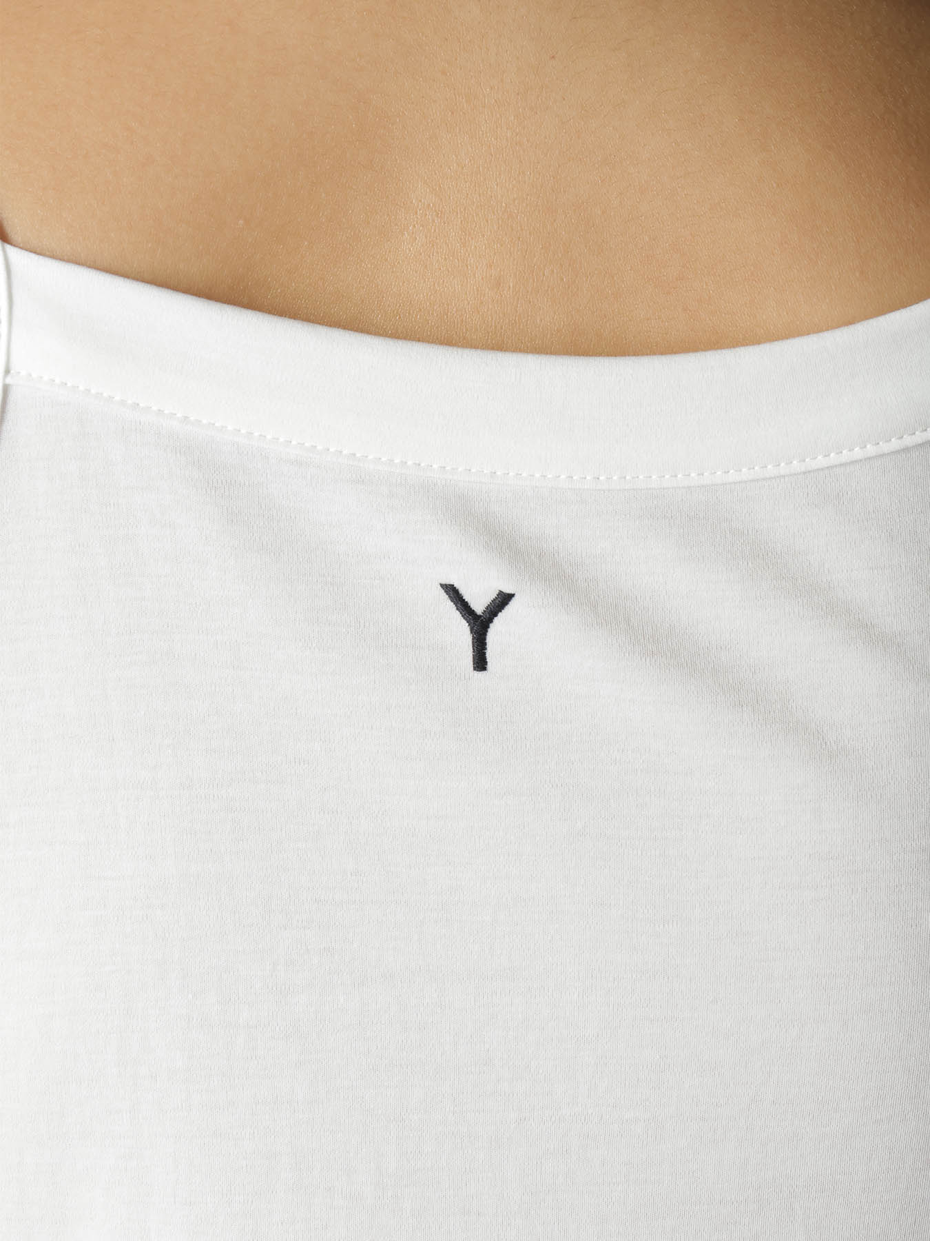 Y" EMBROIDERY SLEEVELESS LONG TEE
