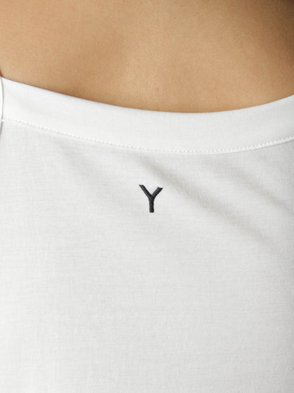 Y" EMBROIDERY SLEEVELESS LONG TEE