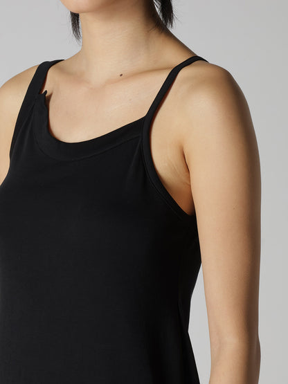 Y" EMBROIDERY SLEEVELESS LONG TEE