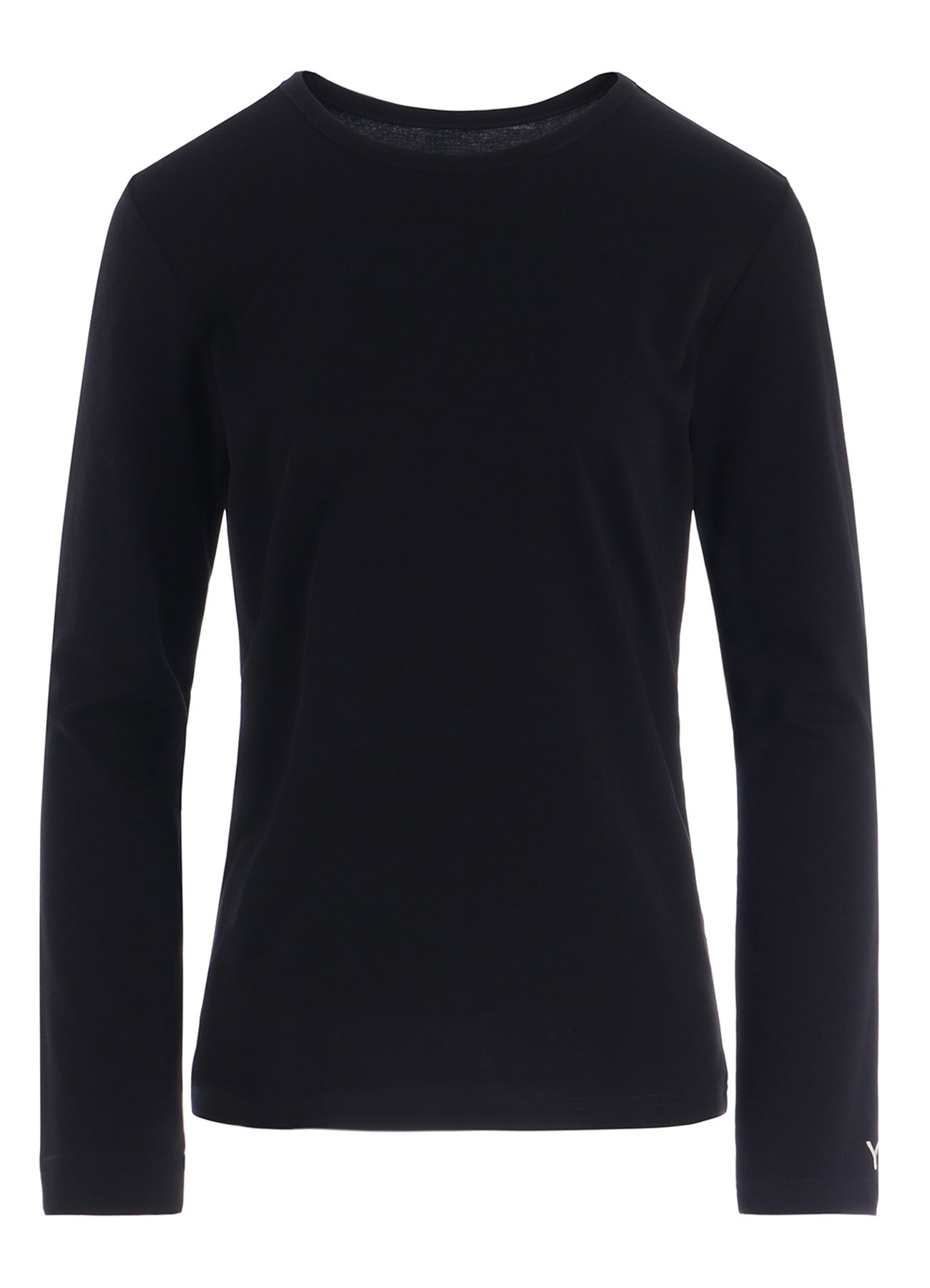 "Y" EMBROIDERY ROUND NECK LONSLEEVE TEE