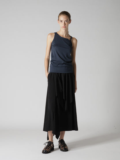 COTTON JERSEY BACKLESS TANKTOP