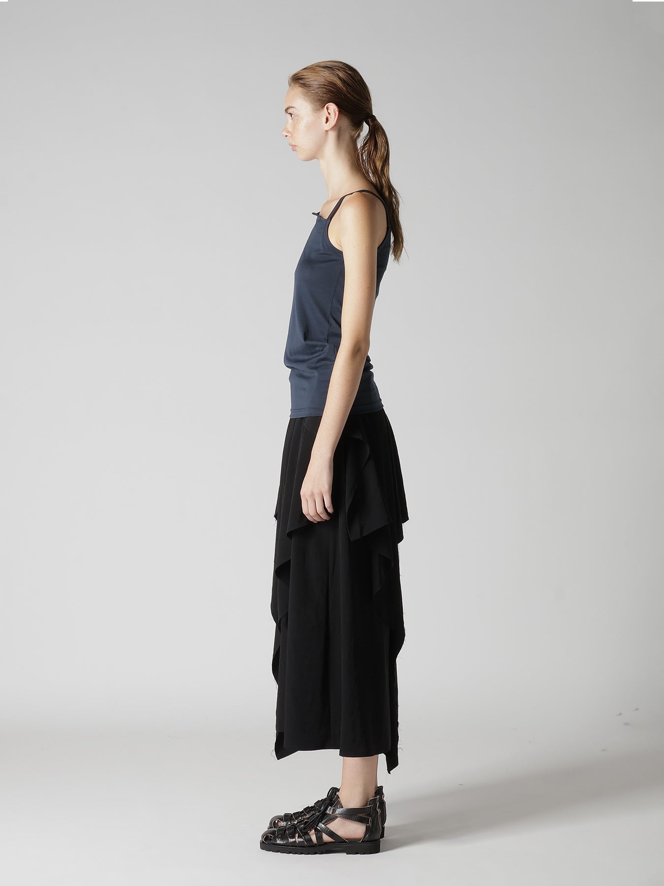 COTTON JERSEY BACKLESS TANKTOP
