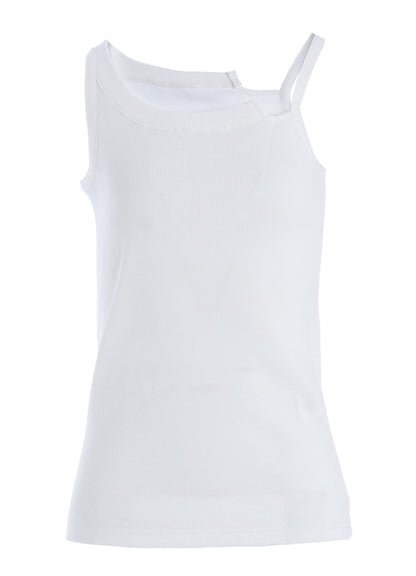 COTTON RIB BACKLESS TANKTOP