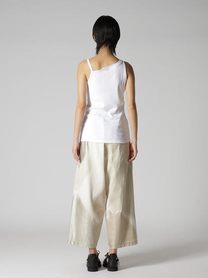 COTTON RIB BACKLESS TANKTOP