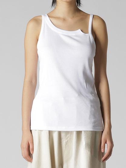 COTTON RIB BACKLESS TANKTOP