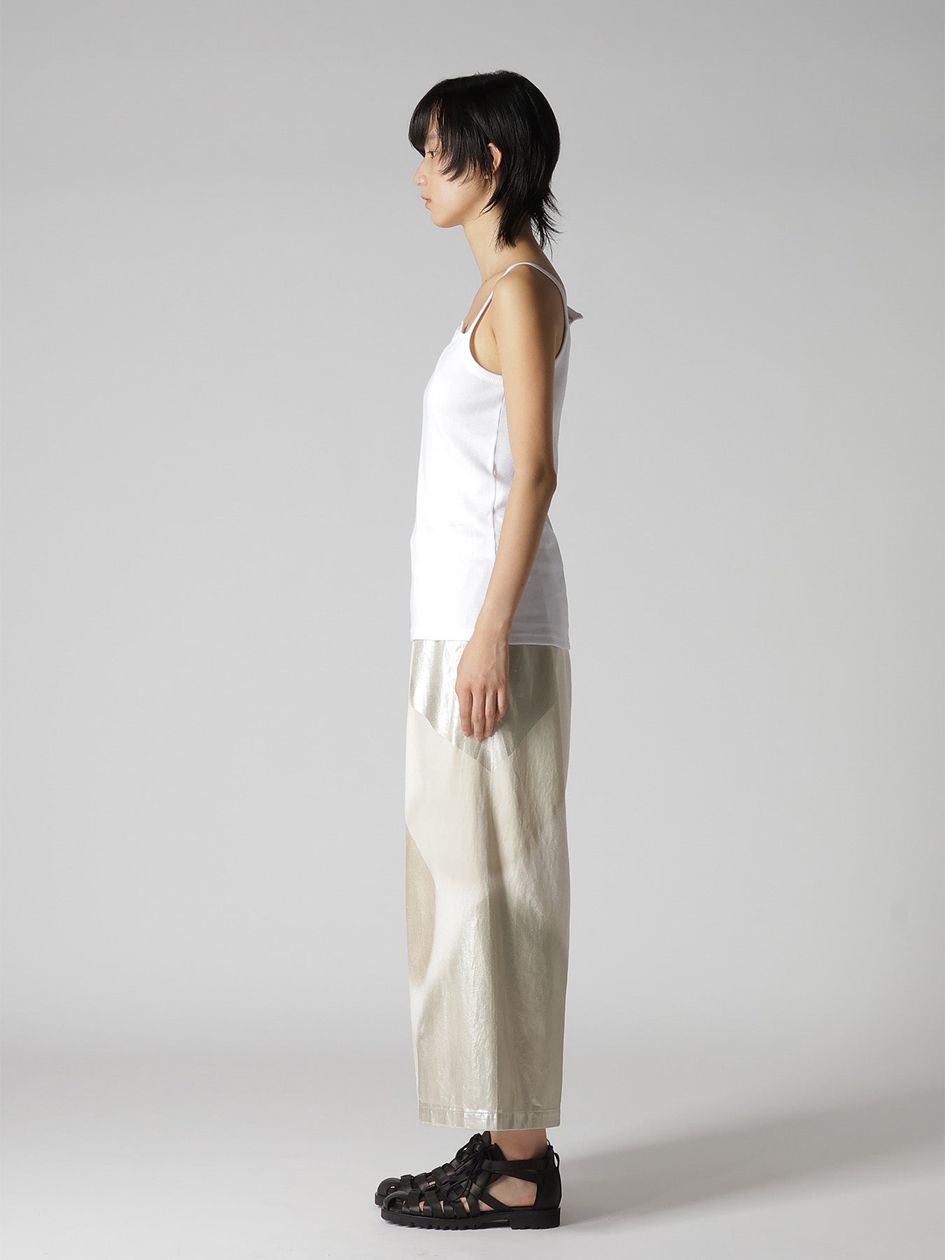 COTTON RIB BACKLESS TANKTOP