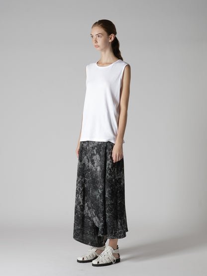 COTTON RIB OVERSIZED SLEEVELESS TEE