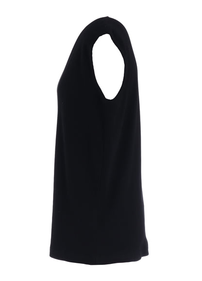 COTTON RIB OVERSIZED SLEEVELESS TEE