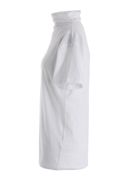COTTON JERSEY OFFNECK SHORT SLEEVE TEE
