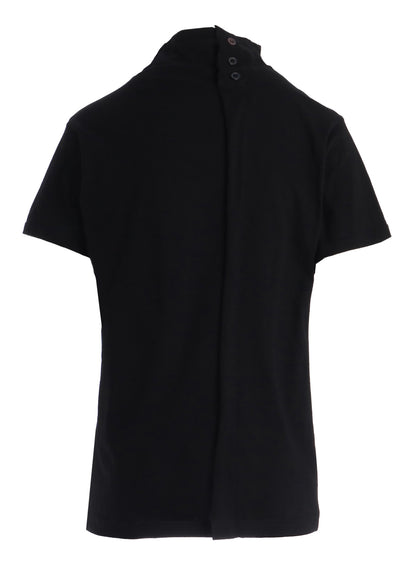 COTTON JERSEY OFFNECK SHORT SLEEVE TEE