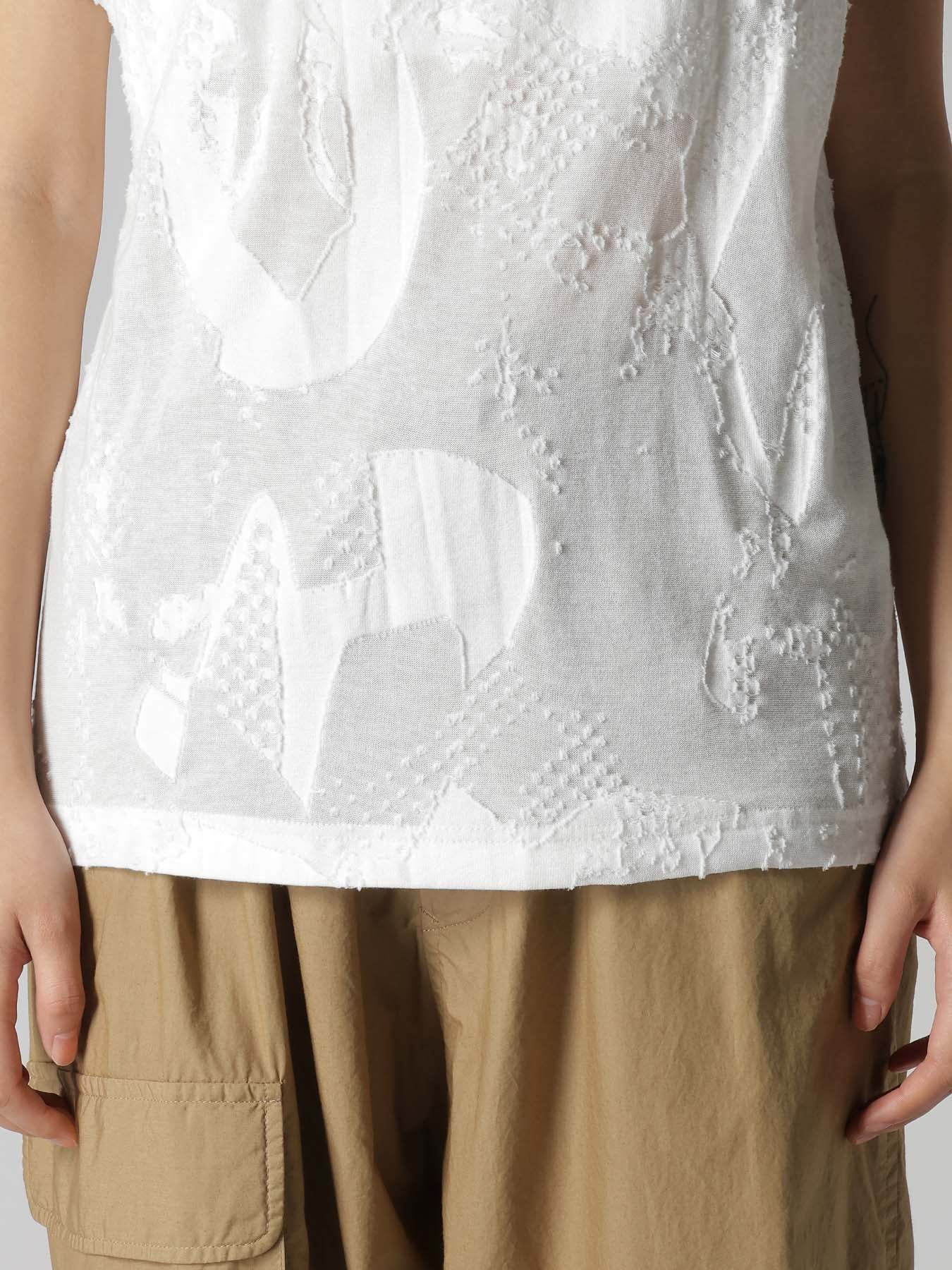 CRUSH JACQUARD OFFNECK SHORT SLEEVE TEE – THE SHOP YOHJI YAMAMOTO