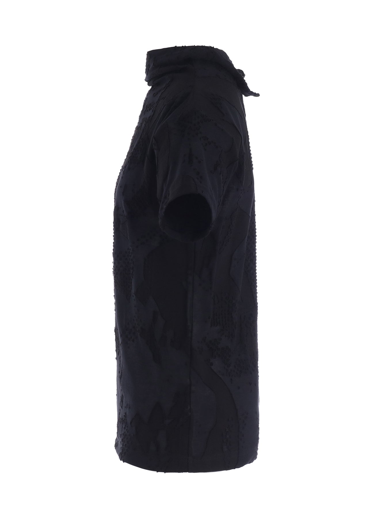 CRUSH JACQUARD OFFNECK SHORT SLEEVE TEE