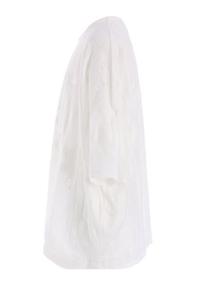 CRUSH JACQUARD ROUND NECK BIG TEE