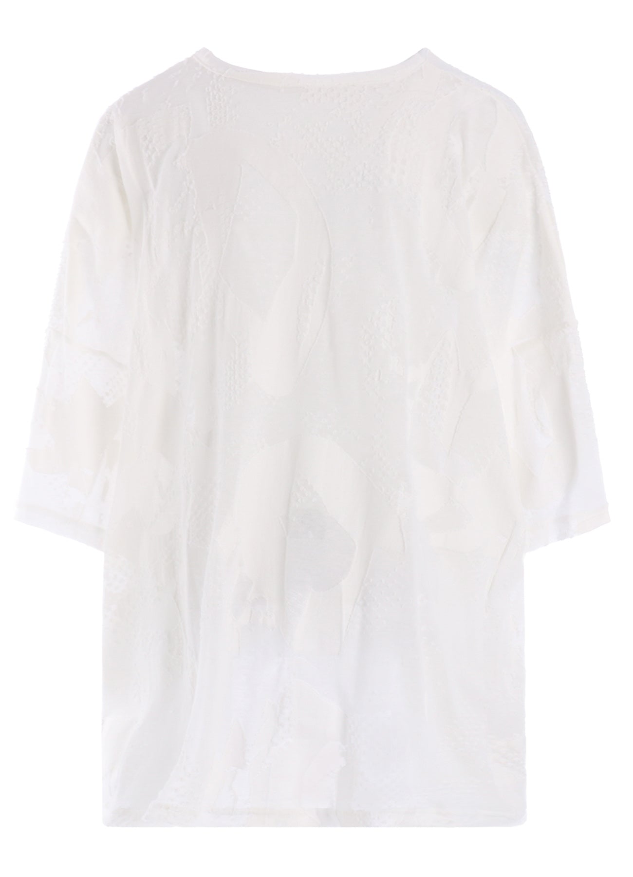 CRUSH JACQUARD ROUND NECK BIG TEE