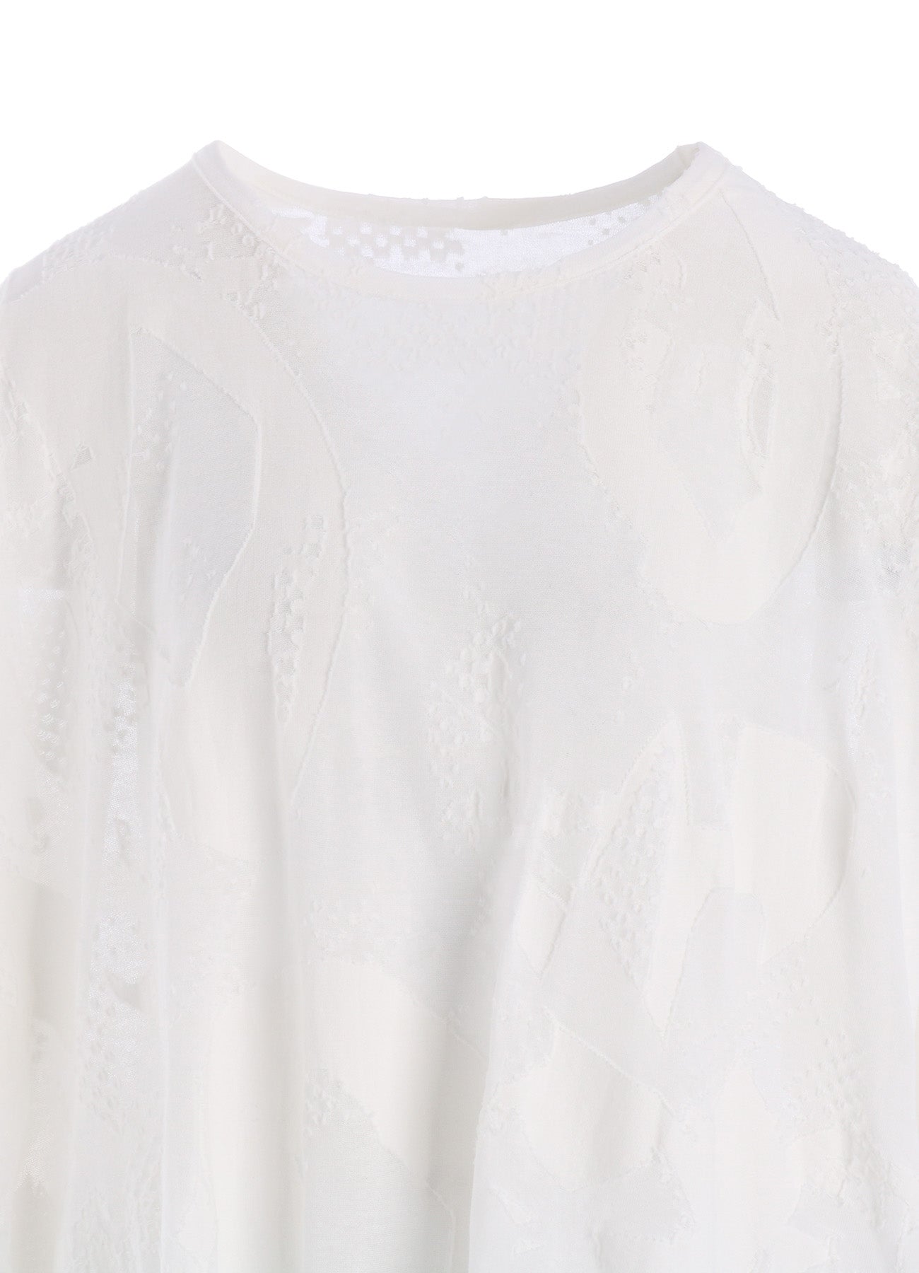 CRUSH JACQUARD ROUND NECK BIG TEE