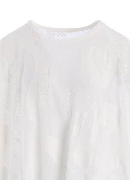 CRUSH JACQUARD ROUND NECK BIG TEE