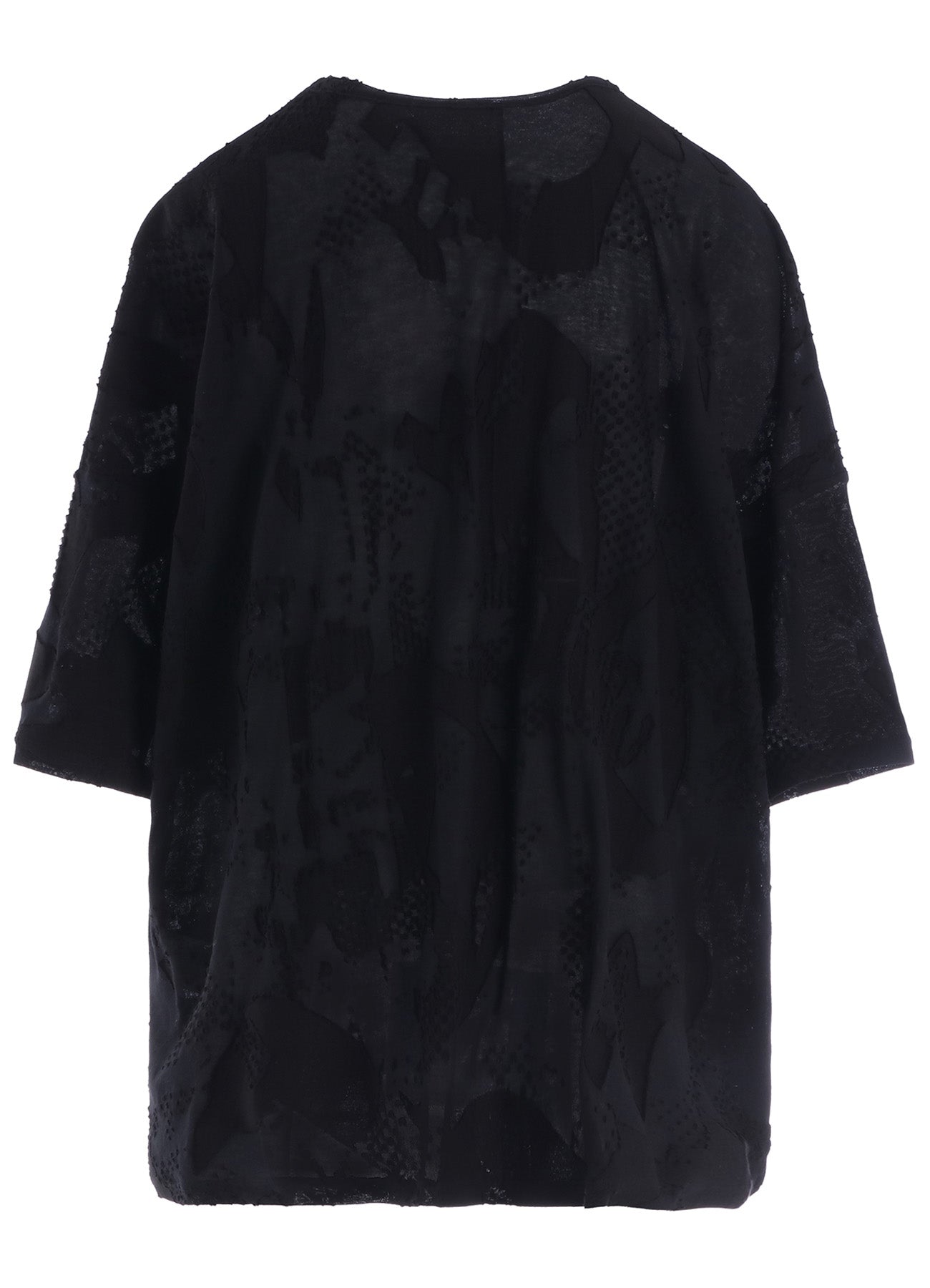 CRUSH JACQUARD ROUND NECK BIG TEE