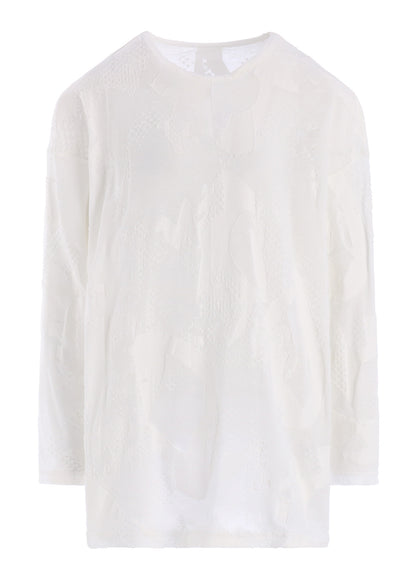 CRUSH JACQUARD BIG LONG SLEEVE TEE