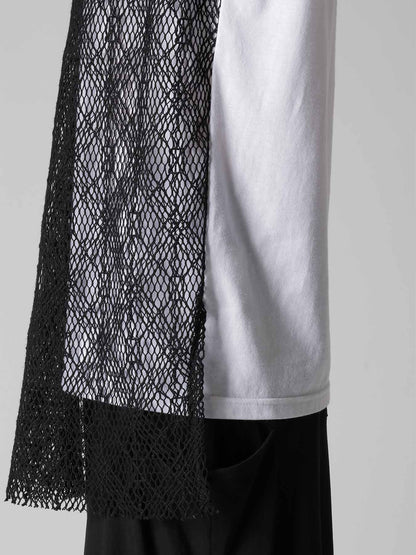 LACE COMBINATION SLEEVELESS TEE